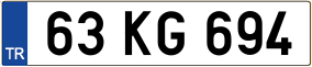 Trailer License Plate